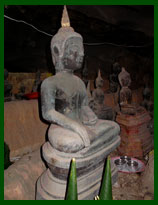 Bronze Buddha image in teh Buddha Cave