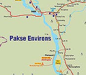 Map of Greater Pakse