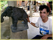stone elephant, Ban Nong Bueng