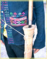 Khmu scabbard and male's shirt in Ban Nam Eng